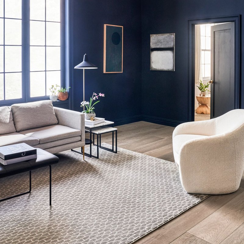 Hardwood flooring in a living room